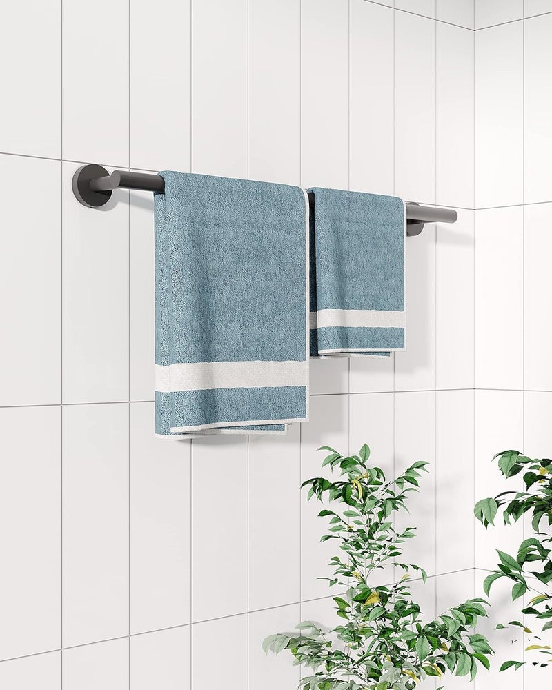 LUXIUR Towel Rod for Bathroom, 304 Grade Stainless Steel Towel Holder for Wash Basin, Towel Bar for Kitchen, Matte Black - Image 3