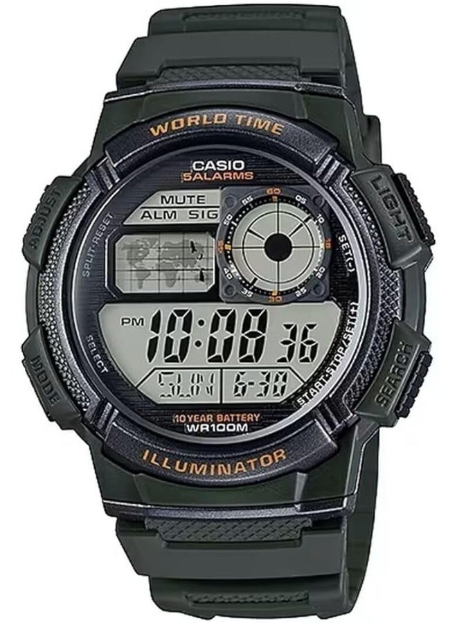 كاسيو ساعة عرض تناظرية من الراتنج LC AE-1000W-3AVDF - Image 1