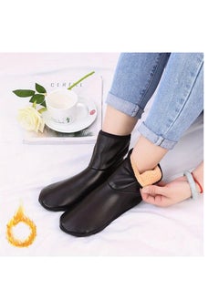 Muslim Winter Socks Waterproof PU Leather Warm Socks Anti Slip Padded Warm Carpet Socks