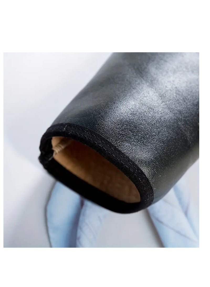 Generic - Muslim Winter Socks Waterproof PU Leather Warm Socks Anti Slip Padded Warm Carpet Socks - Image 1