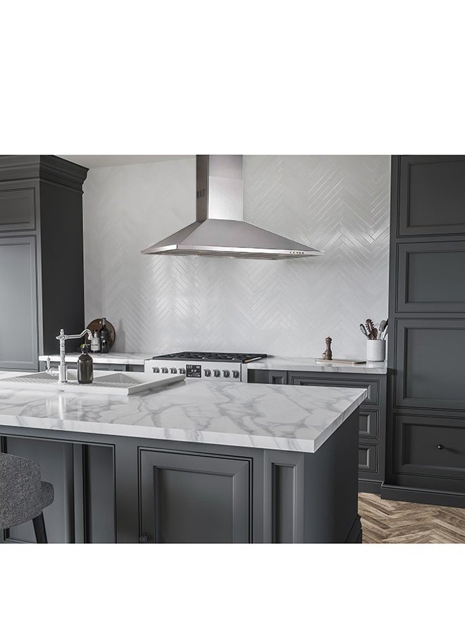 kitchen Line Hood 90 cm - stainless steel - Italian - C593  - Image 3