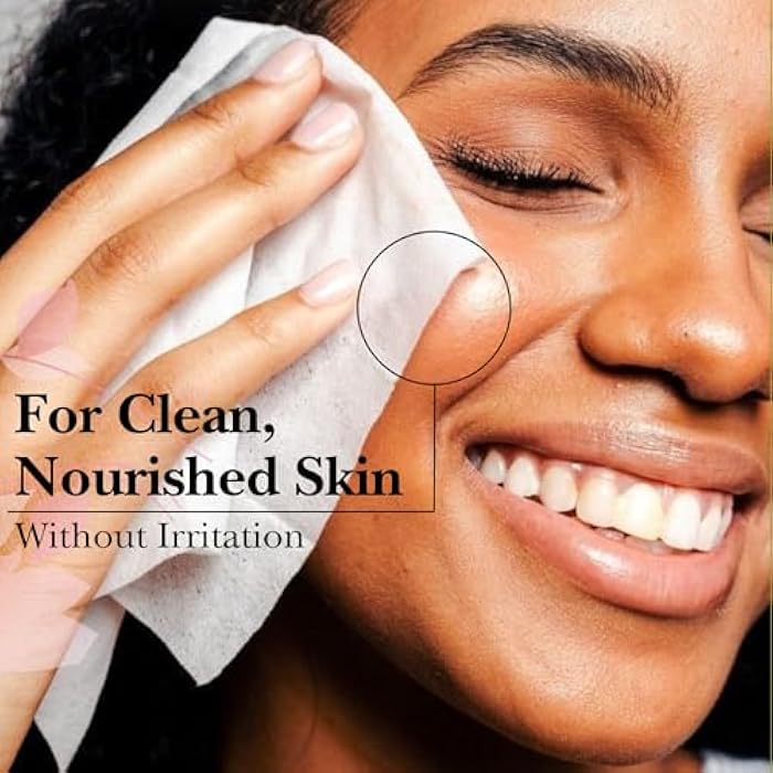 Mivida Hypoallergenic Makeup Remover Wipes With Vitamin E, Daily Cleansing Facial Towelettes, For Sensitive Skin, 50 Count, Alcohol Free, Fragrance Free Makeup Wipes - Image 2