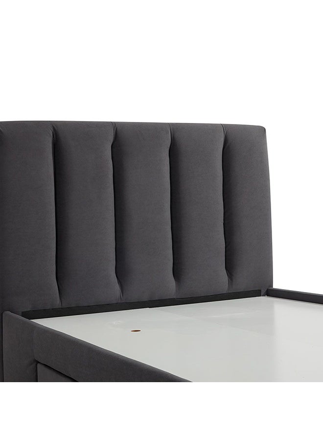 DANUBE HOME سرير فردي من Danube Home Vista Teen مع أدراج بتصميم عصري متين، إطار سرير فردي خشبي، طول 220 × عرض 131 × ارتفاع 111 سم، أسود - Image 5