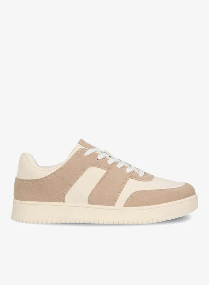 Men Panelled Lace-Up Ankle Sneakers