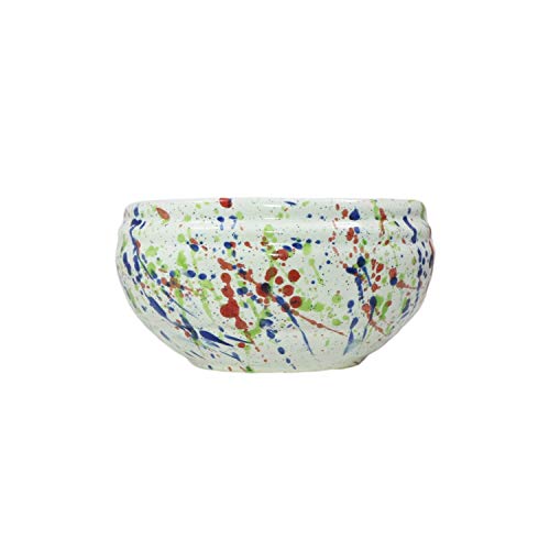 Lasaki Bowl Small Multi Ceramic Pot Planter with Drain Holes | Decorative Balcony, Home & Office Succulent Gamla (D-15 X H-8 Cm) (Plants Not Included) - Image 5