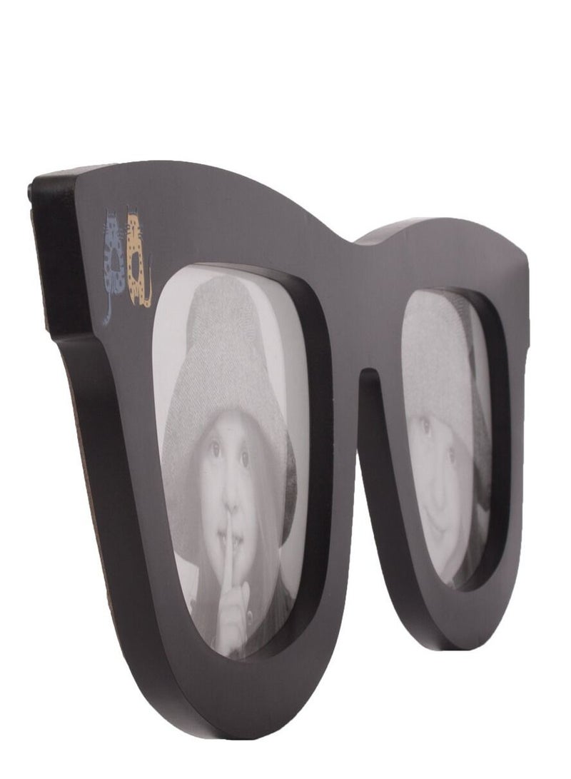 بيج ديزاين إطار صورة على شكل نظارة مقاس 17 × 50 سم إطار صورة أسود - Image 5