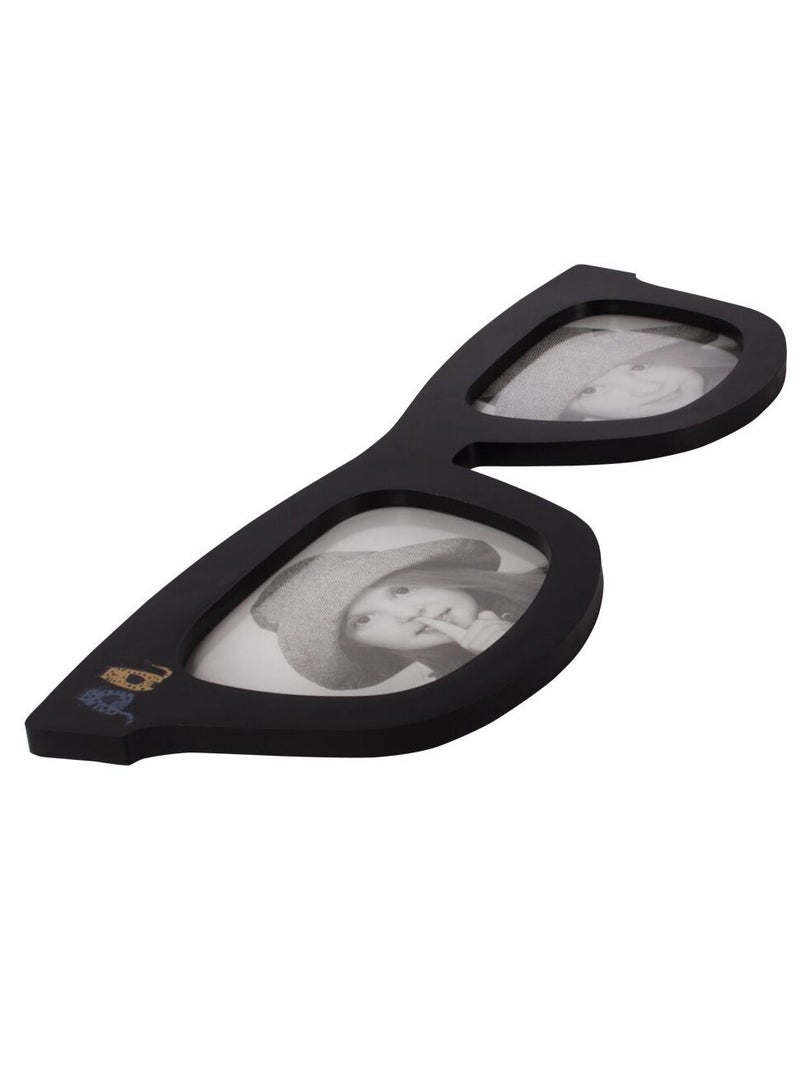 بيج ديزاين إطار صورة على شكل نظارة مقاس 17 × 50 سم إطار صورة أسود - Image 4