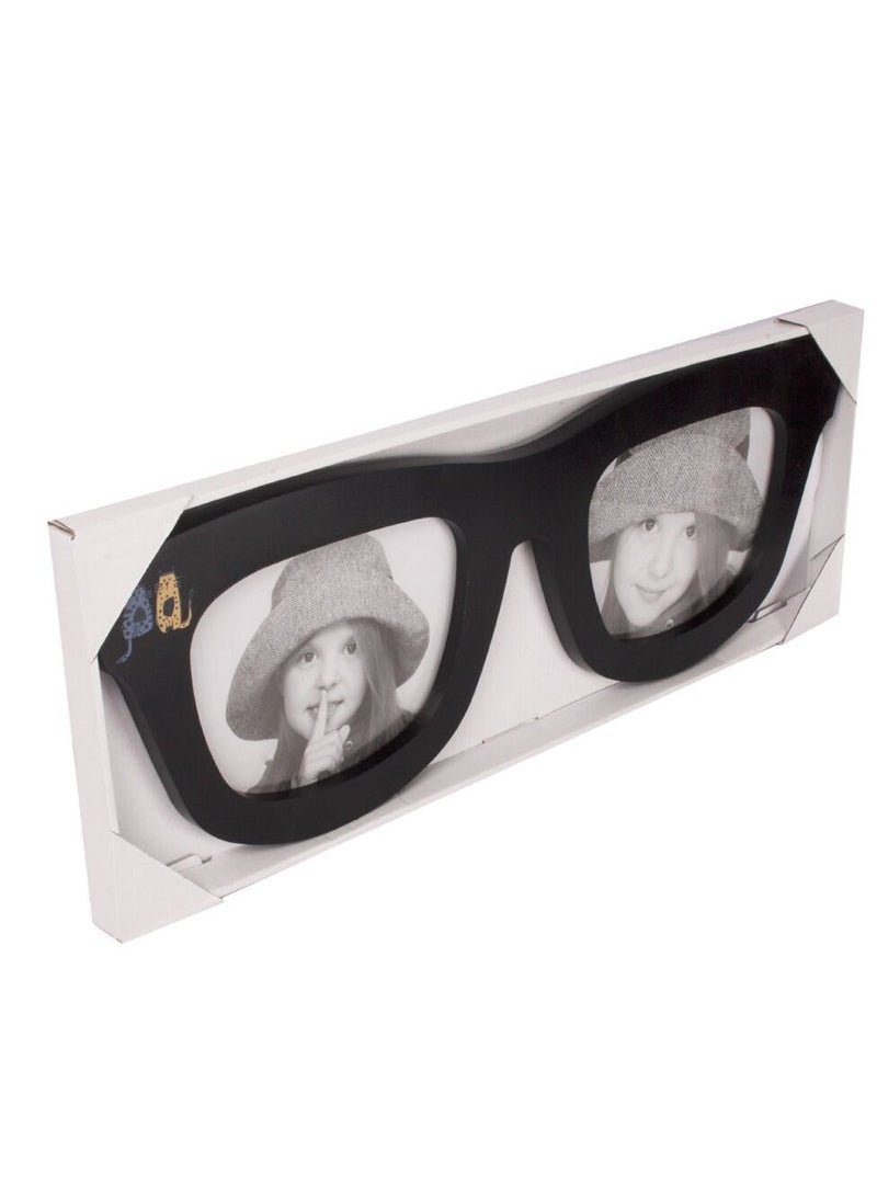 بيج ديزاين إطار صورة على شكل نظارة مقاس 17 × 50 سم إطار صورة أسود - Image 2