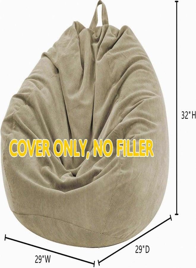 Nobildonna Bean Bag Chair Cover (No Filler) for Kids and Adults,Beanbag Stuffed Animal Storage Without Filling Plush Toys Holder and Organizer Soft Premium Corduroy 200L - Image 2