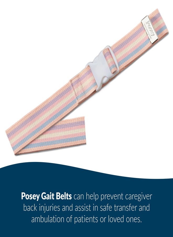 Posey TIDI Posey Quick-Release Gait Belt, Pastel, 52” - Walking Belt & Gait Belt - Quantity: 1 - Medical Supplies for Nurses, Physical Therapy & Home Care (6531Q) - Image 2