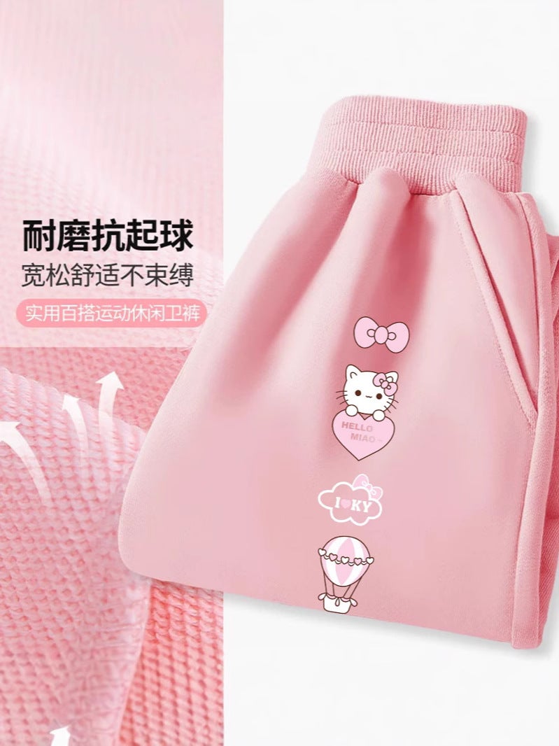 Girls' Western Style Casual All-Match Sweatpants Large Children'S Girl'S Cartoon Korean Children'S Wear Trousers - Image 4