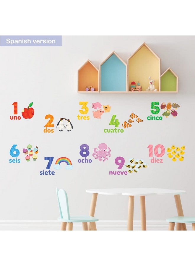Decowall Ds2020Es Numbers Spanish + English Wall Decals Stickers Peel And Stick Removable Wall Stickers For Kids Nursery Bedroom Living Room - Image 4