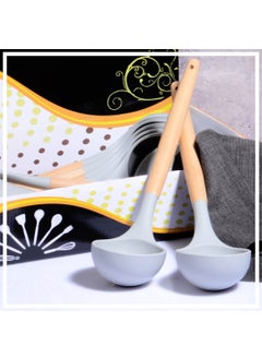 Hazarpazar Hazar Pazar Bamboo Handle Silicone Ladle - Smoked 