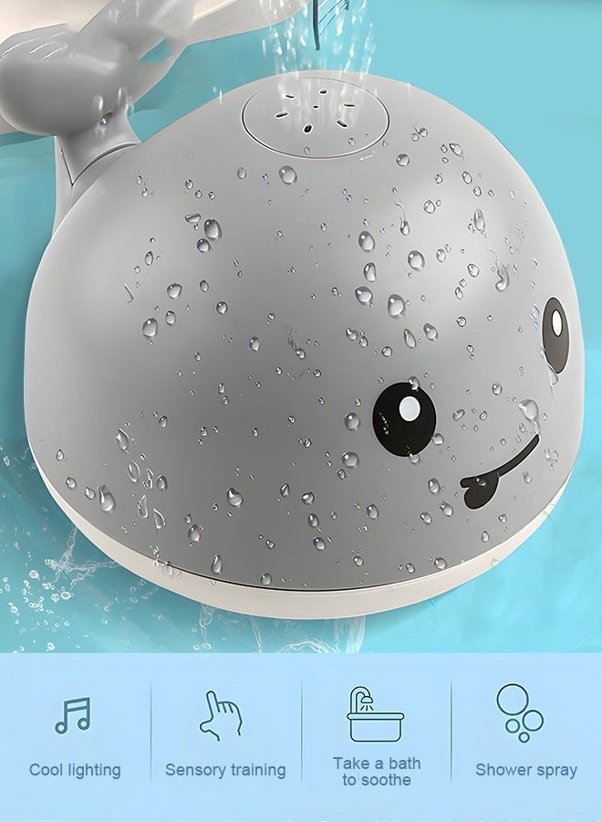 دوركو رشاشة الماء للحوت الكهربائية مع إضاءة LED وألعاب الاستحمام القابلة للشحن والحوض الرشاش الأوتوماتيكية لصديق الحمام الإبداعي - Image 2