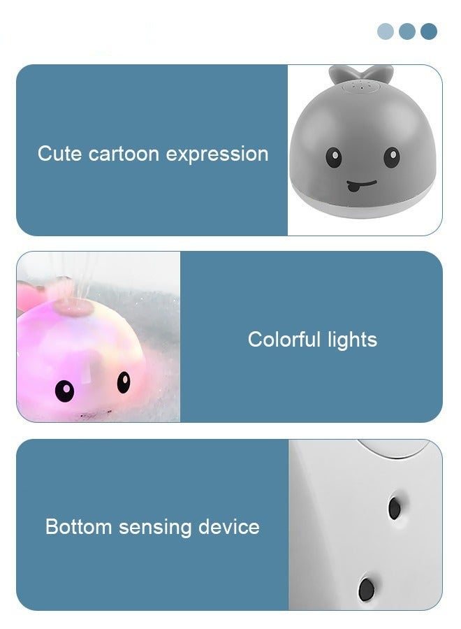 دوركو رشاشة الماء للحوت الكهربائية مع إضاءة LED وألعاب الاستحمام القابلة للشحن والحوض الرشاش الأوتوماتيكية لصديق الحمام الإبداعي - Image 5