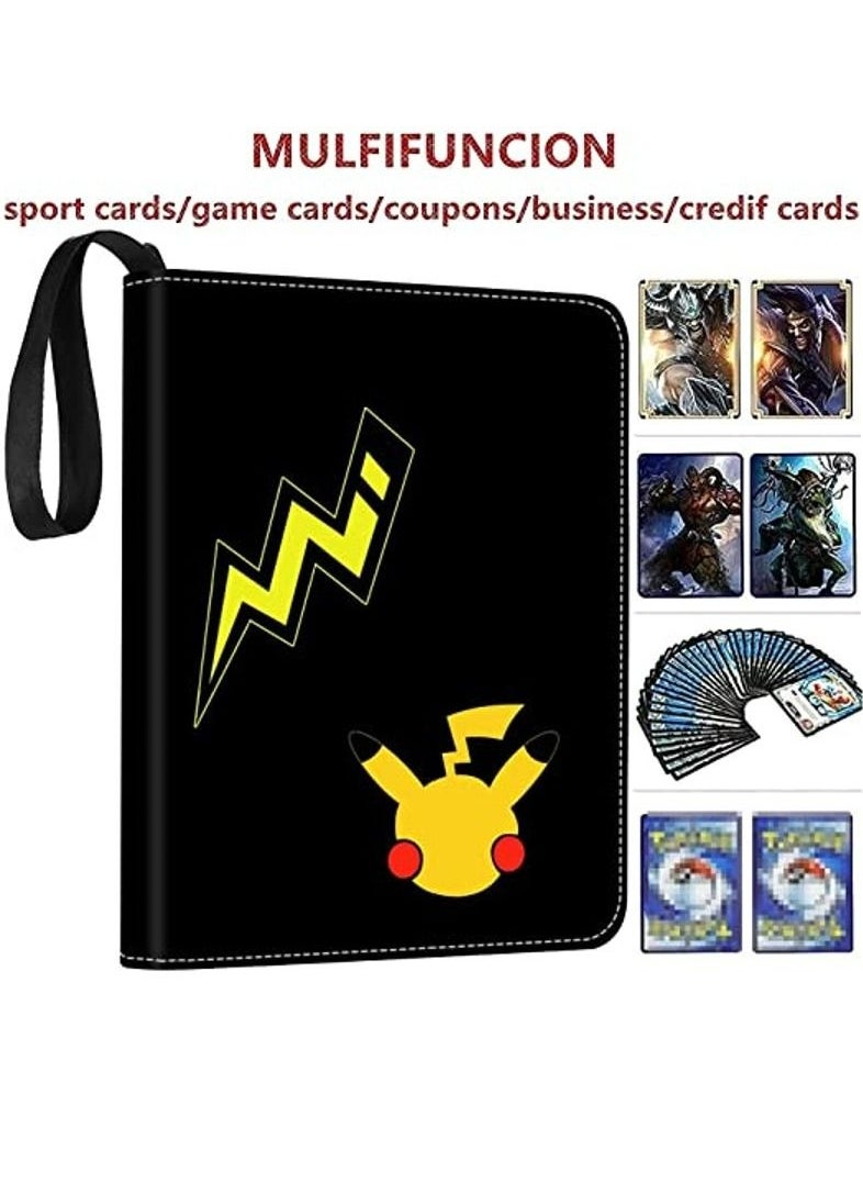 Filly Filly Card Holder Binder Carrying Case suitable for Pokemon Cards Portable Trading Cards Holder Collector Album holder holds 400 Cards with 50 Removable Sheets and 4 Pockets  - Image 4