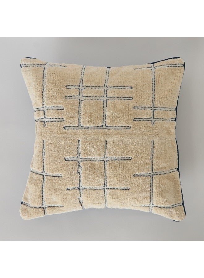 Home Box Warm Oasis Varia Chenille Embroidered Filled Cushion 50 x 50 cm  - Image 3