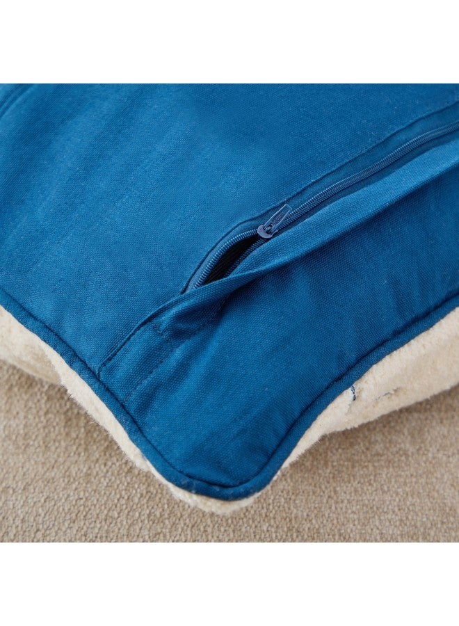 Home Box Warm Oasis Varia Chenille Embroidered Filled Cushion 50 x 50 cm  - Image 4
