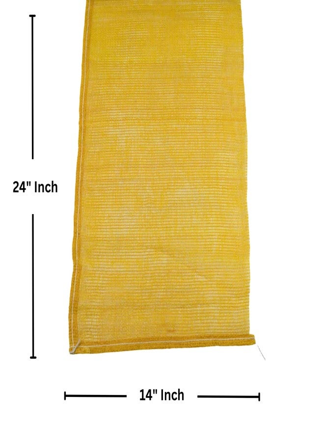 SINGHAL PP Mesh Storage Bags 14x24 Inch with Drawstring, Yellow Color | Up to 15kg Capacity Great for Packaging Produce, Vegetables and Fruit | Multipurpose Bora, Bori (5) - Image 3