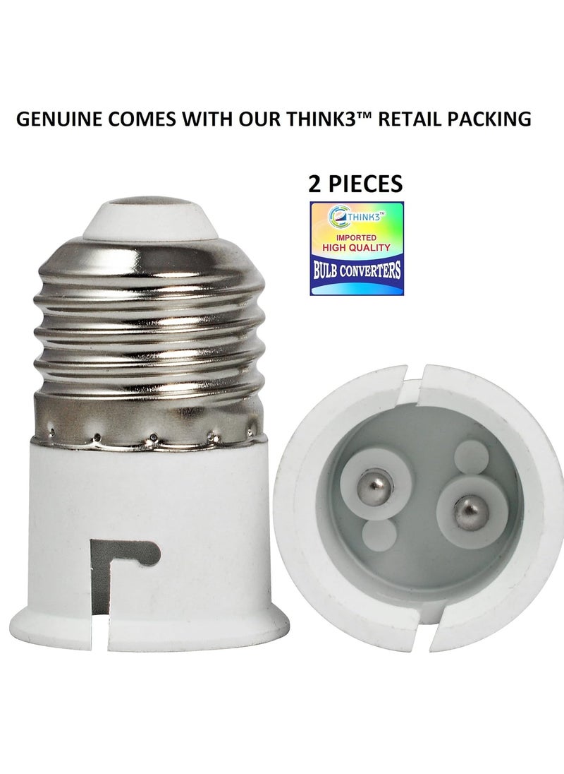 THINK3 THINK3 Brand B22 to E27 Screw Base Socket Lamp Holder Light Bulb Adapter  - Image 2