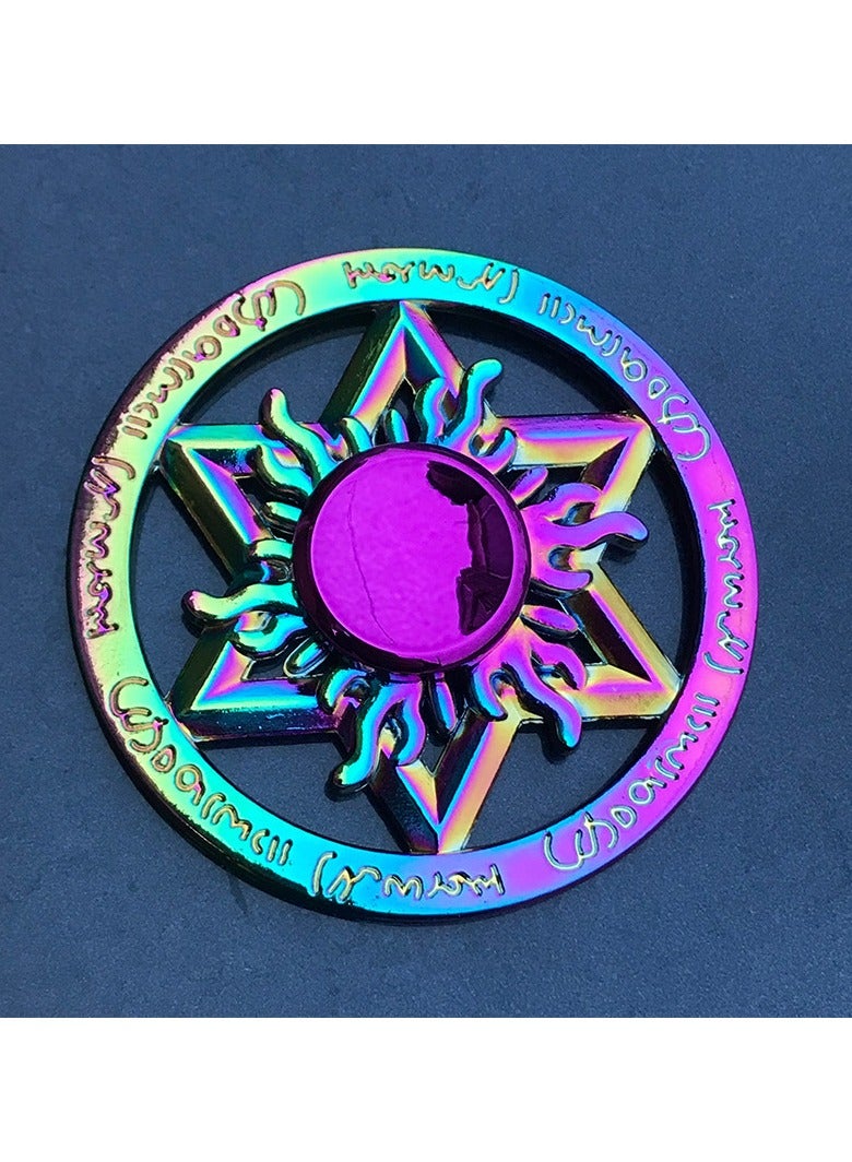 Cool Shaped Fidget Spinner Multicolored Durable And Good Spin Time For Adults Kids 7x7x1cm - Image 1