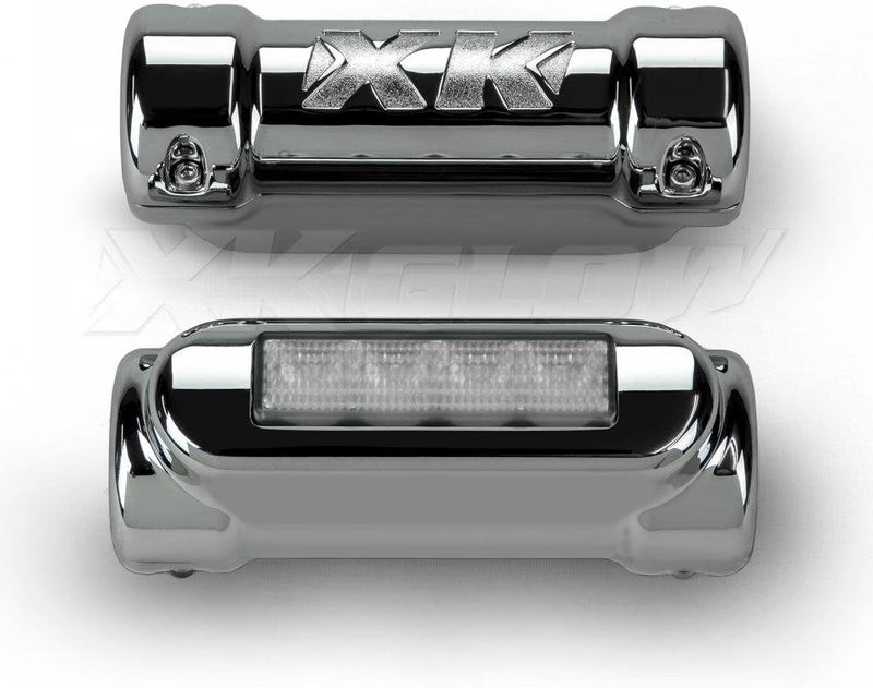 XKGLOW XK034014-W Chrome Motorcycle Highway Bar Switchback Driving Light - White Amber LED for Harley Davidson Touring Bikes - Image 2