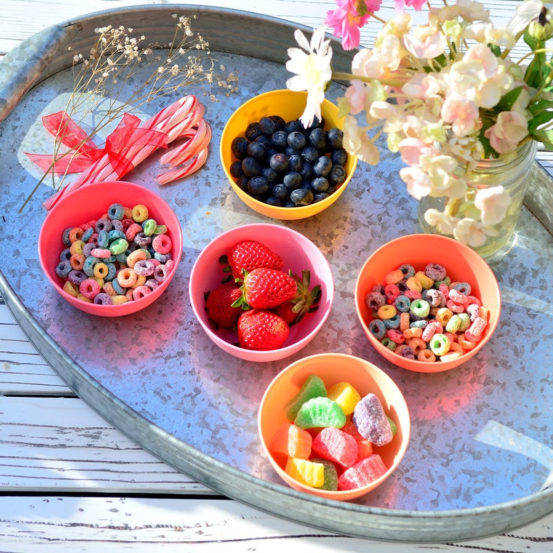 Youngever 9 Pack 10 Ounce Plastic Bowls  Kids Plastic Bowls  Set of 9 (9 Peach Colors) - Image 5