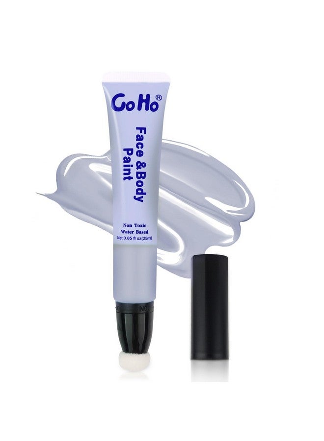 Go Ho قلم طلاء وجه رمادي فاتح (0.85 أونصة) طلاء جسم كريمي مائي قابل للغسل، خافي عيوب سائل، يغطي بدون زيت، مكياج هالوين وكوسبلاي وSFX - Image 1