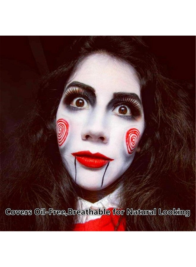 Go Ho قلم طلاء وجه رمادي فاتح (0.85 أونصة) طلاء جسم كريمي مائي قابل للغسل، خافي عيوب سائل، يغطي بدون زيت، مكياج هالوين وكوسبلاي وSFX - Image 4