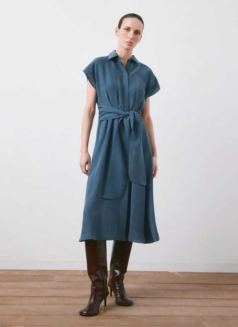 مانجو Belt shirt dress