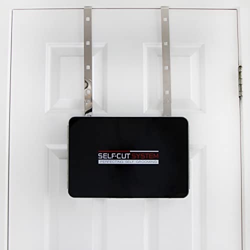 SELF-CUT SYSTEM Self Cut System 3 Way Mirror for Self Hair Cutting, Trifold Barber Mirror with Height Adjustable Hooks, 360 View, Includes Free Educational Mobile App (Black Lambo) - Image 4