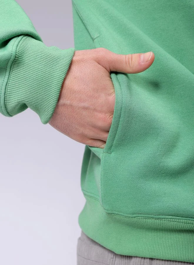 The Indian Garage Co Men Oversized Solid Crew Neck Overhead Sweatshirt