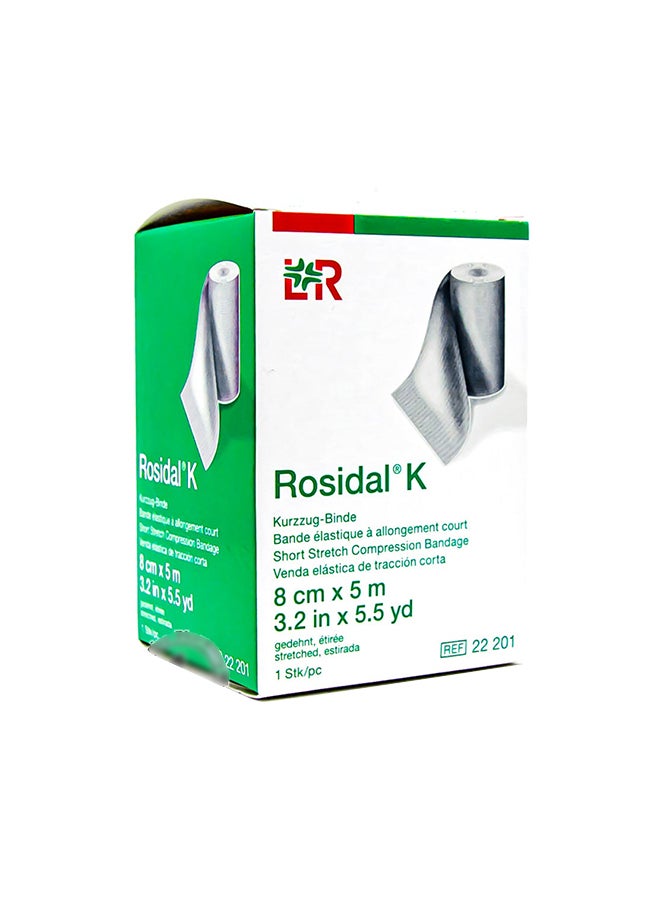 LOHMANN RAUSCHER ضمادة مطاطية من Lr Rosidal K مقاس 8 سم × 5 م 22201 
