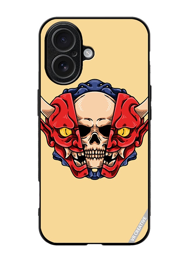 VR CREATIVE Protective Case Cover For Apple iPhone 17 Skull Inside Demon Oni Mask Design Multicolour