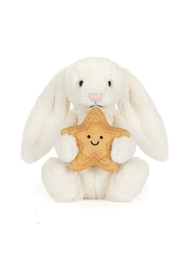 Jellycat دمية جليكات أرنب كريمي مع نجمة، لعبة محشوة فائقة النعومة تحمل نجمة ذهبية، هدية مريحة لطيفة للأطفال، الرضع وجامعي التحف، 31 سم - Image 4