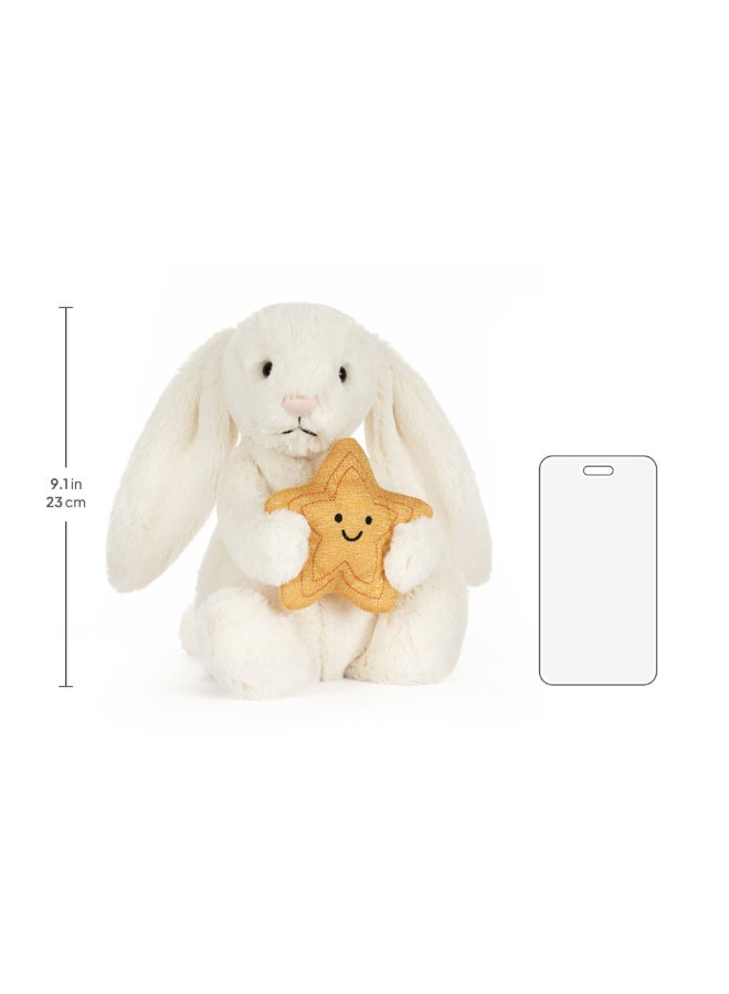 Jellycat دمية جليكات أرنب كريمي مع نجمة، لعبة محشوة فائقة النعومة تحمل نجمة ذهبية، هدية مريحة لطيفة للأطفال، الرضع وجامعي التحف، 31 سم - Image 5