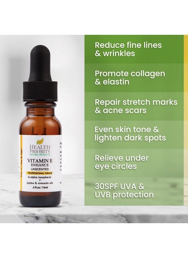 Health Priority Natural Products Organic Vitamin E Oil For Skin & Scars :100% Pure Natural Vitamin E Serum Hand Made In South Carolina : 15000 Iu Vitamin E For Face & Hair: Nongmo Gluten & Cruelty Free Vegan : Unscented 05 Fl Oz  - Image 4