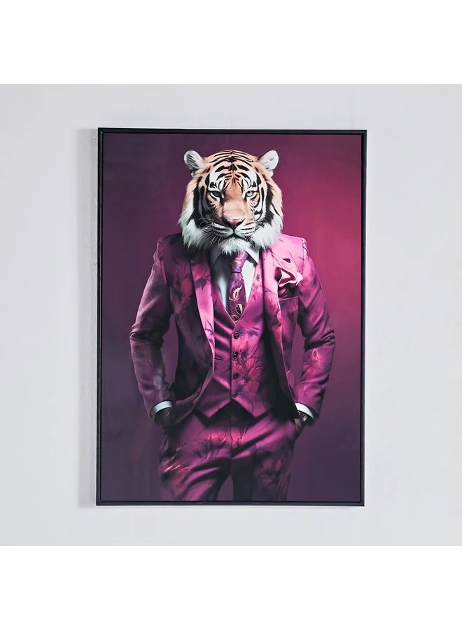 Home Box Ersel Tiger Framed High Gloss Picture 50 x 70 x 2.5 cm