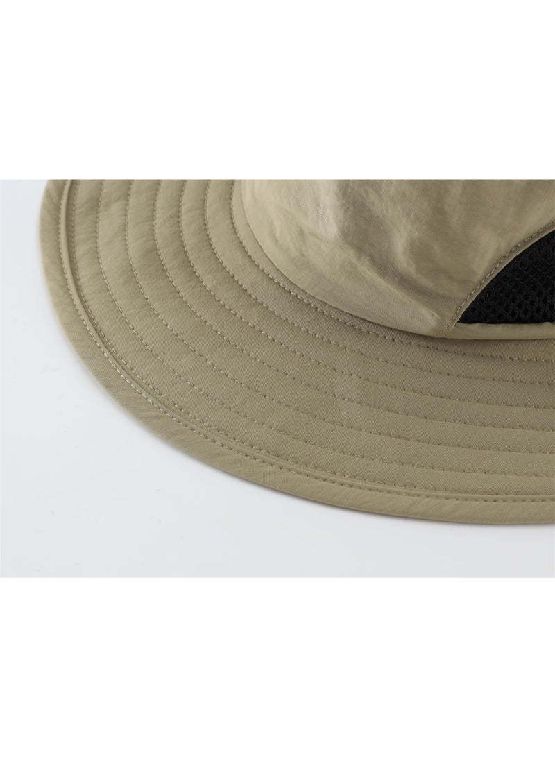 خاجول قبعات دلو الشمس للرجال والنساء، قبعة صيد وشاطئ واسعة الحواف بعامل حماية من الأشعة فوق البنفسجية 50+ (كاكي) - Image 5