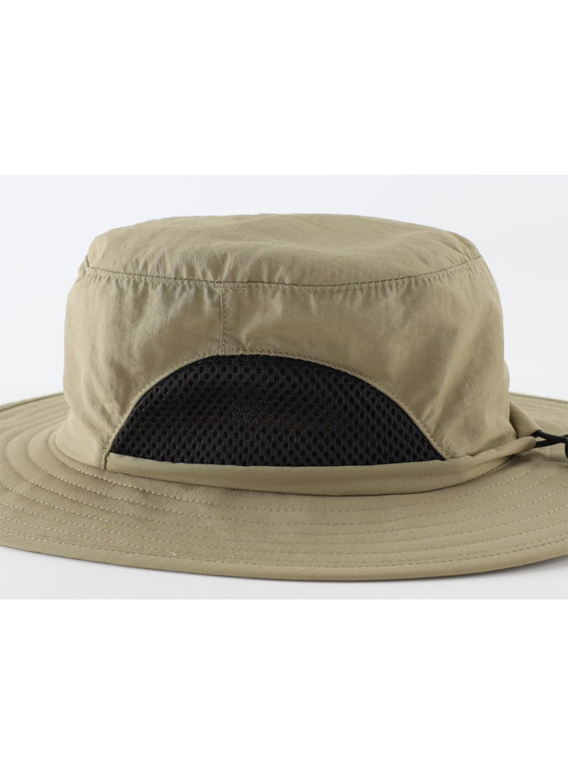 خاجول قبعات دلو الشمس للرجال والنساء، قبعة صيد وشاطئ واسعة الحواف بعامل حماية من الأشعة فوق البنفسجية 50+ (كاكي) - Image 3