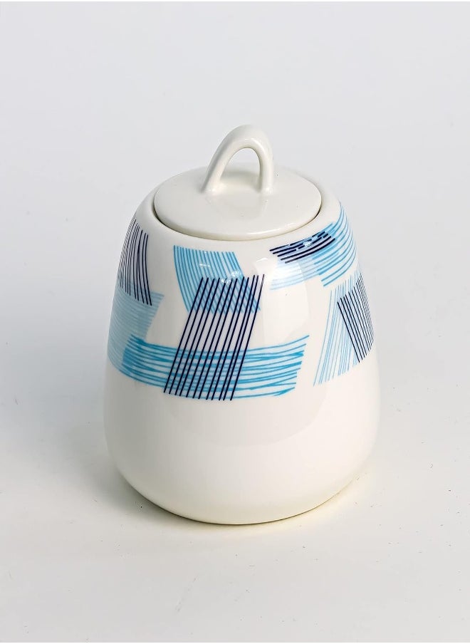 AKDC Sugar Bowl Ceramic Sugar Jug Creative Simple Coffee Sugar Bowl With Lid White Sugar Pot Storage Tank Large Capacity Tea Caddy 10X9Cm  - Image 3