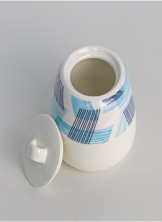 AKDC Sugar Bowl Ceramic Sugar Jug Creative Simple Coffee Sugar Bowl With Lid White Sugar Pot Storage Tank Large Capacity Tea Caddy 10X9Cm  - Image 4