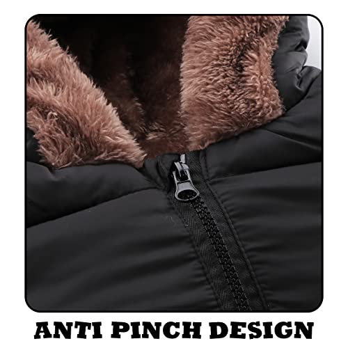 AIMISYOU Winter Coat For Baby Boys Girls Warm Fleece Jacket Toddler Clothes 1T 2T Black - Image 3