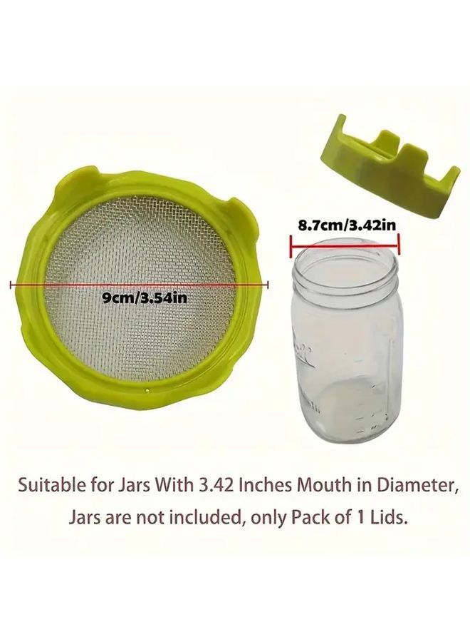Blue Mason Jar Sprouting Lid for Home Planting - Image 3