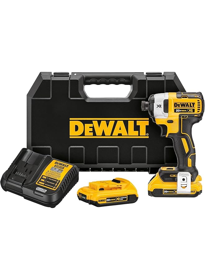 DEWALT 18V Brushless Impact Driver 205Nm Torque With 3 Speed For Fastenings In Wood Concrete And Metal 2X2.0Ah Li Ion Battery With Kitbox Yellow Black Dcf887D2 Gb 3 Year - Image 2