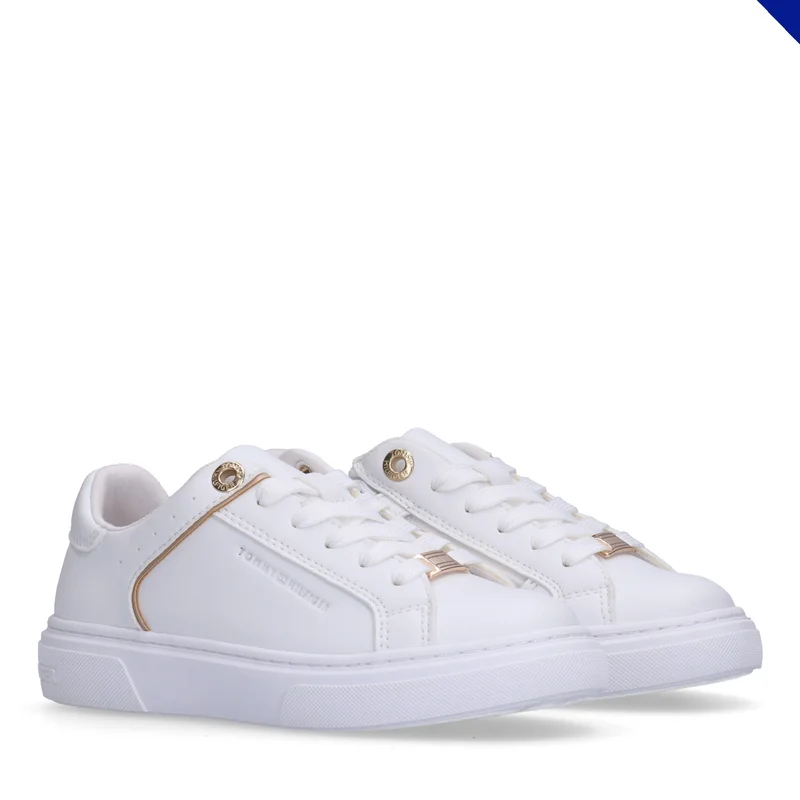 تومي هيلفيغر Little Low Top Lace Up Sneakers