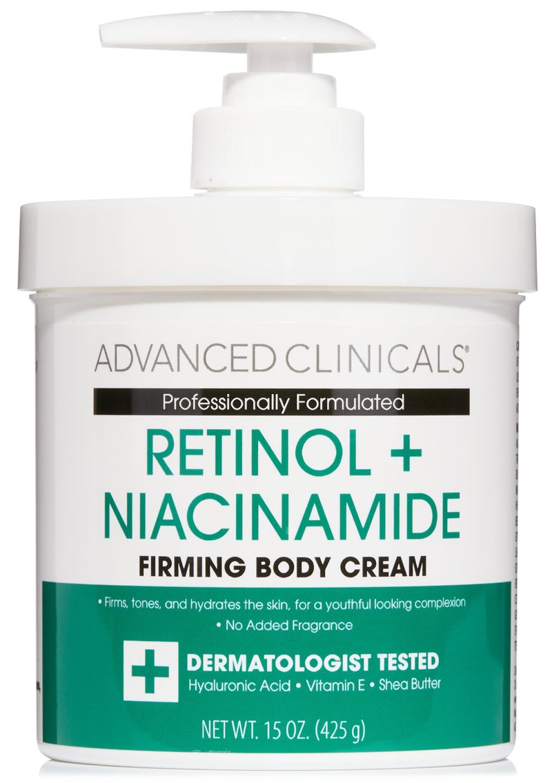 Advanced Clinicals Retinol Body Lotion, Firming & Anti-Aging Moisturizer for Crepey Skin, 15 Oz Retinol Face & Body Cream - Image 1