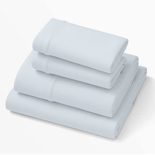 Purple SoftStretch Sheets, King/Cal King, Rayon Blend, Moisture-Wicking, Morning Mist, Fits Other Mattresses, Stretch for Adaptive Support - Image 1