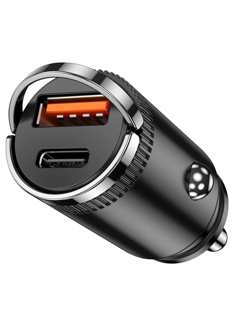 USB C Car Charger 27W Type C QC Fast Charging Cigarette Lighter Adapter Compatible for iPhone 14 13 12 11 iPad Samsung Galaxy S20 LG Google Pixel - Image 1