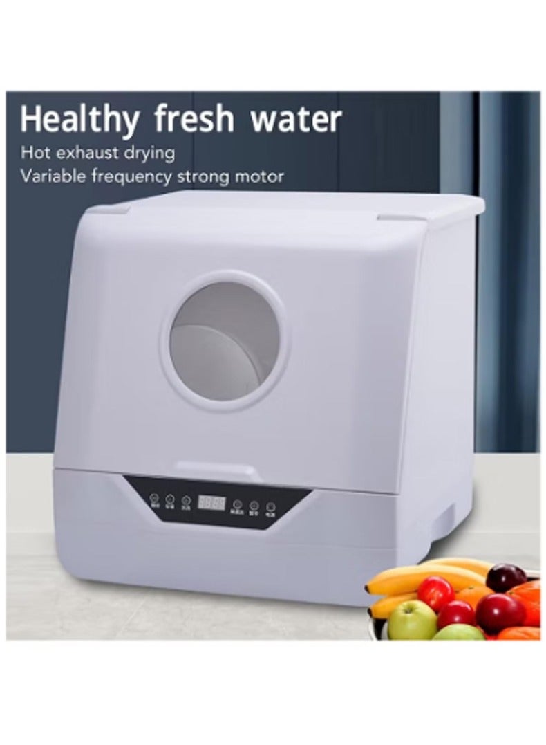 تيلانبو غسالة أطباق محمولة صغيرة الحجم بدون الحاجة إلى التركيب، 4 برامج غسيل، بما في ذلك غسل الفاكهة، ذراع رش 360 درجة، تعقيم بدرجة حرارة عالية 70 درجة مئوية وتجفيف بالهواء الساخن للشقق والمساكن والمركبات الترفيهية - Image 5